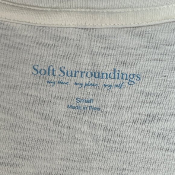 Soft Surroundings‎ Women Sleeveless Beige Tunic Tank Top Front Pocket Size Small - Picture 4 of 9